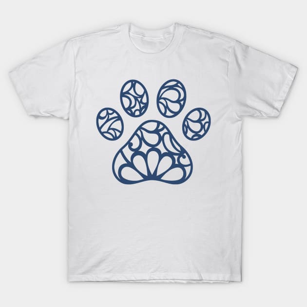 Dog Paw T-Shirt by Rise And Design